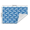thumbnail image 3 of ZNDUO Placemats, 6 PCS Heat Resistant Stain Resistant Woven PVC Insulation Placemats, Durable Washable Elegant Table Mats for Dining-Vintage Blue Floral, 18"x12", 3 of 6