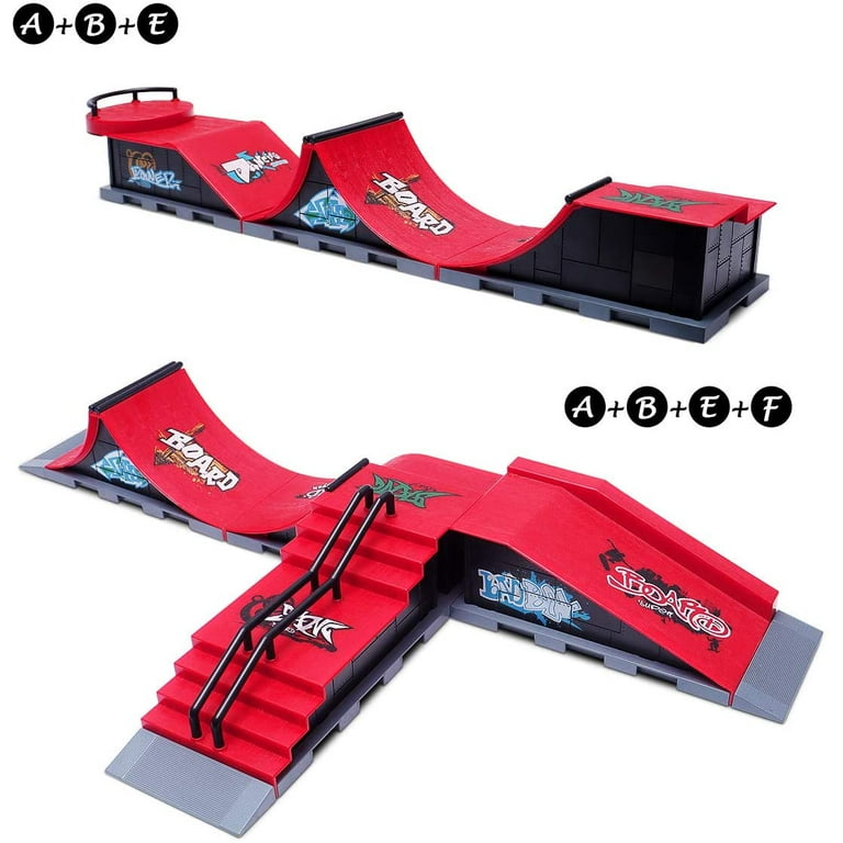 Wholesale Skate Park Kit 16Pcs Bigger Finger Skateboard Ramp