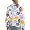 thumbnail image 2 of Hoodies for Women - Cute Hamster Black White Yellow Comfrt Colour Drawstring Women'S Fashion Hoodies & Sweatshirts, Fall Outfits Clothes for Women 2024 Pullover with Kangaroo Pocket, 2 of 7