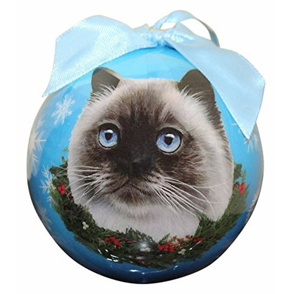 Ornement de Noël Chat de l'Himalaya Boule Incassable