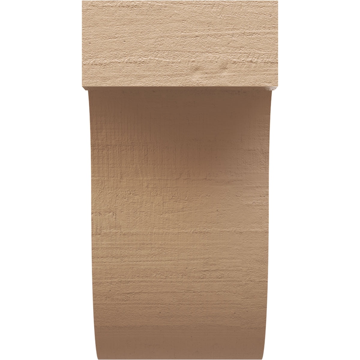 7"W x 7"D x 14"H Wide Del Monte Rough Cedar Woodgrain TimberThane Corbel, Primed Tan