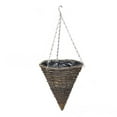 thumbnail image 1 of Generic Hanging Planter Cone Shape for Flower Garden Supplies with Rattan and Metal, 1 of 5