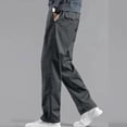 thumbnail image 6 of Men's Straight Leg Elastic Waist Joggers, Drawstring Casuals Trousers, Lightweight Quick Dry Breathable Stretchy Everyday Wear Streetwear Lounge Pants | JASKFLY,Army Green L, 6 of 6