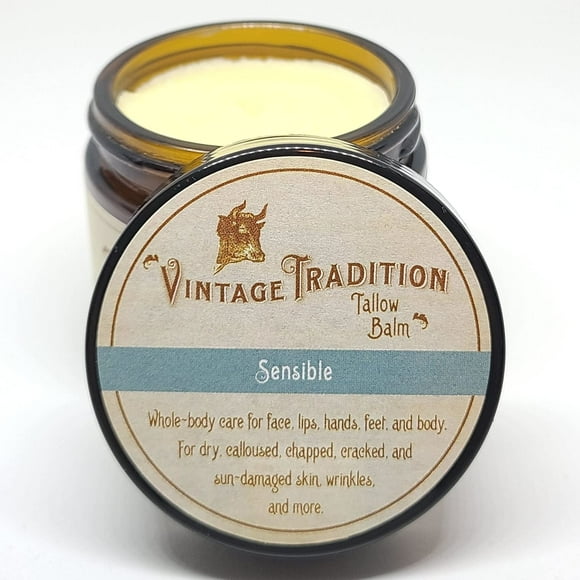 Bálsamo multiuso de sebo de res Vintage Tradition - Ungüento lujoso para el cuidado de la piel, hidratante y curativo, reemplaza la loción corporal Crema para manos Más - Aceite esencial Aceite de oli