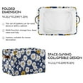 thumbnail image 2 of Yayeee Canvas Storage Basket with Handles for Shelves Fabric Bins Closet Organizer, Retro Daisy Pattern, 2 of 8