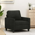 thumbnail image 1 of vidaXL Sofa Chair Black 60 cm Fabric, 1 of 5
