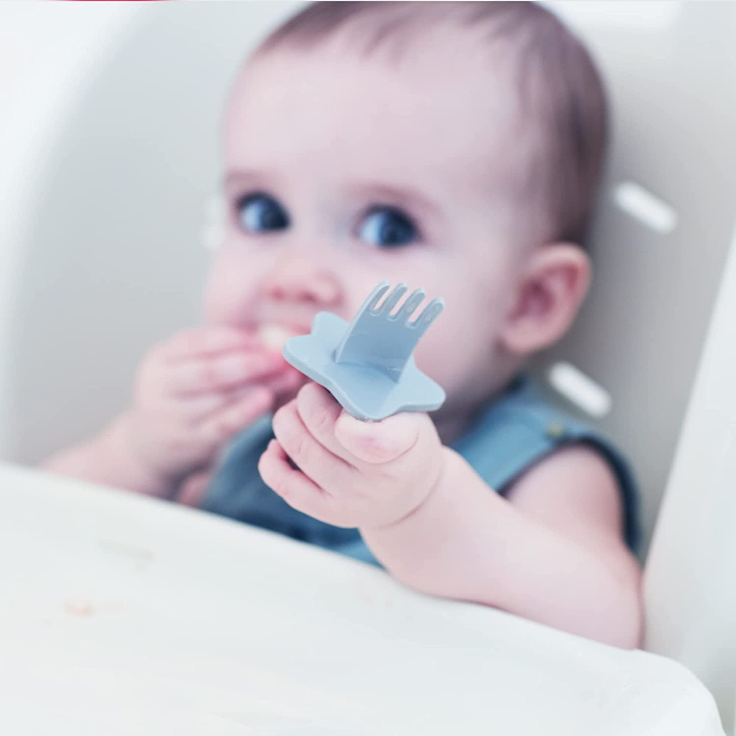 Nooli Baby And Toddler First Self-feeding Utensils, Blue : Target