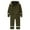 Blackish Green, variant on Ruyang Snow Suit for Kids Boys Girls One Piece Ski Outfit Reflective Winter Warm Faux 𝐅𝐮𝐫 Hooded Zip Up Snowsuit