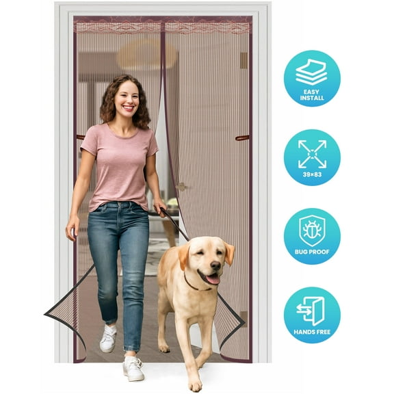 KAIPARA Magnetic Screen Door for Home and Patio Keep Bugs Out Hands Free Mesh Door Screen with Magnets Upgraded Fine Weave Mesh Screen 39x83inch