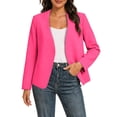 thumbnail image 4 of Guieoi Plus Size Fall Blazer for Women Long Sleeve Business Casual Office Jacket Pink XXXL, 4 of 9