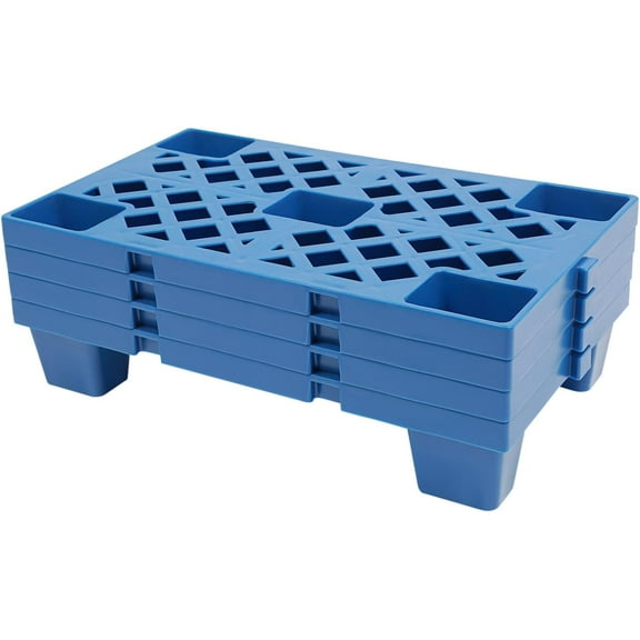 4 Pcs Plastic Pallets,Waterproof Floor Pallet,Mini Moisture-Proof Floor Pallet, for Restaurant Kitchens Shops Supermarket Basement Storage Warehouse L 19.6" x W 11.8"x H 3.9"