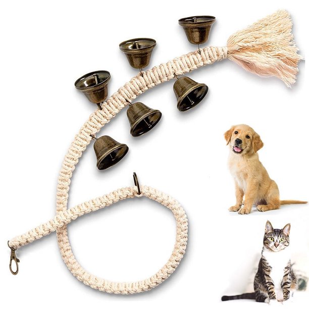 Timbre de entrenamiento para perros, cortador para perros, timbre para mascotas, cuerda trenzada, timbre colgante, timbre de entrenamiento, timbre para mascotas, gatos y perros Sailing Electrónica