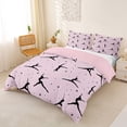 thumbnail image 3 of Castle Fairy Ballet Dance Duvet Cover Queen,Star Silhouette Print Queen Bedding,Pink,Pink Reversible,1 Duvet Cover and 2 Pillowcases, 3 of 6