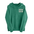 thumbnail image 4 of Hurxie Sweatshirt Hoodies Halloween for Women Graphic Pullover Top Green,S, 4 of 7
