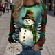 thumbnail image 3 of Sudadera con estampado de muñeco de nieve de Feliz Navidad para mujer, Sudadera con capucha de manga larga y cuello redondo para otoño, jersey de Navidad, Tops, Sudaderas de calle, 3 of 4