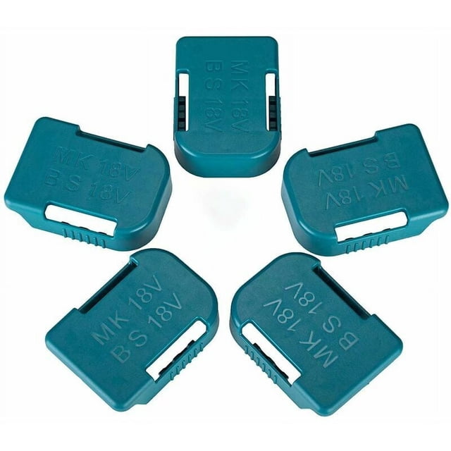 Soportes de batería para dispositivos de fijación de 18 V, con indicador de energía, solución de almacenamiento organizada, montaje en cinturón para escritorio de pared, 5 soportes