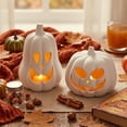 thumbnail image 5 of Halloween Handcrafted Jack-O'-Lantern, Artisanal Pumpkin with Hand-Carved Details, 2026 Fall & Halloween Decorl, 5 of 6
