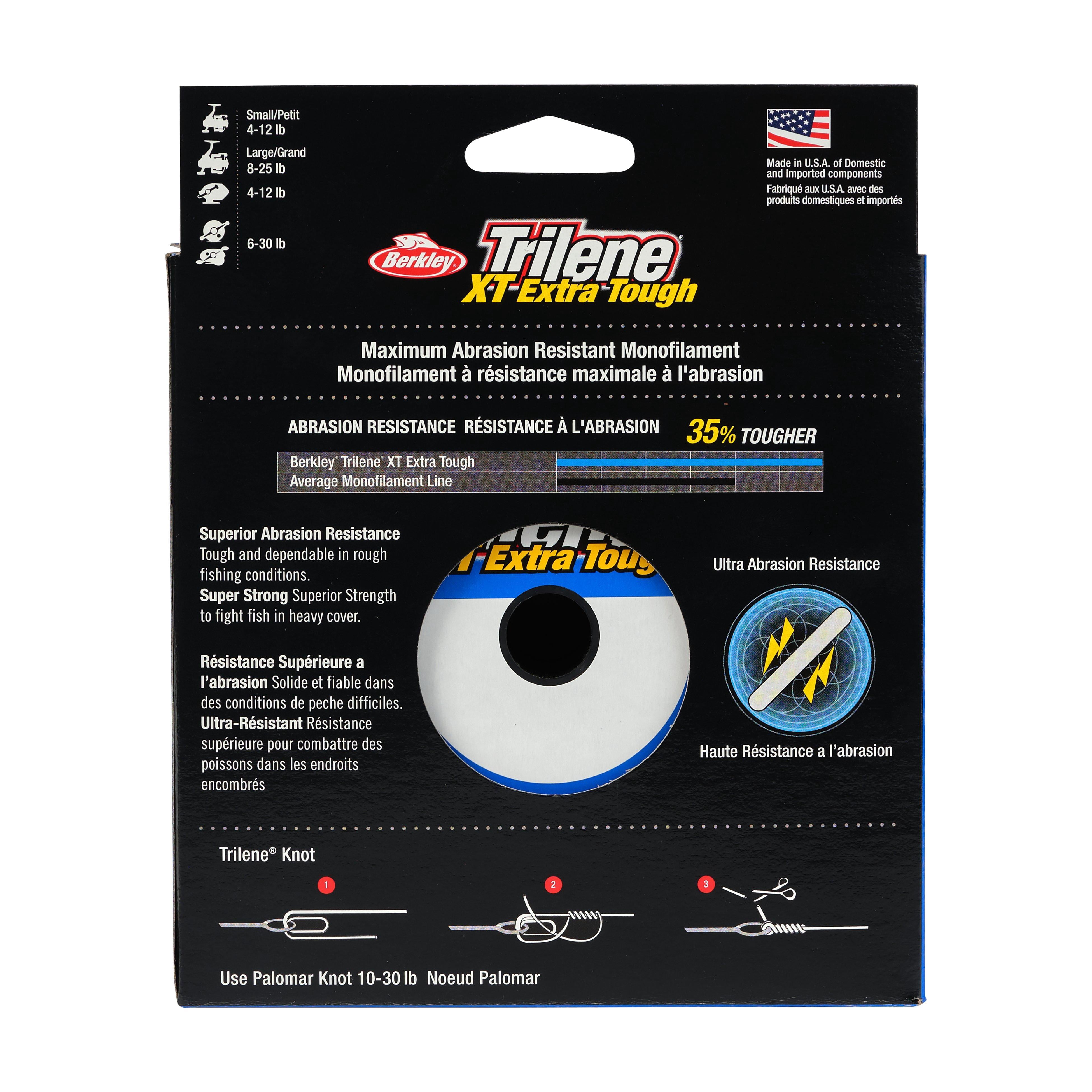 Berkley Trilene® XT® Monofilament Fishing Line, Low-Vis Green, 12 lb Test Strength, 1000 yd