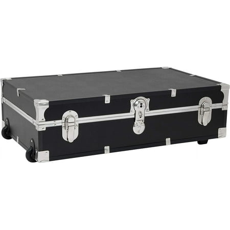 Seward Trunk Under The Bed 31" Trunk with Wheels & Lock, Black