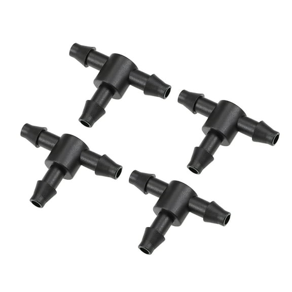 Barb Drip Tee Pipe Connector 4/7mm Hose Fitting 3 Way for Garden Agricultural Irrigation System, Plastic 60 pcs