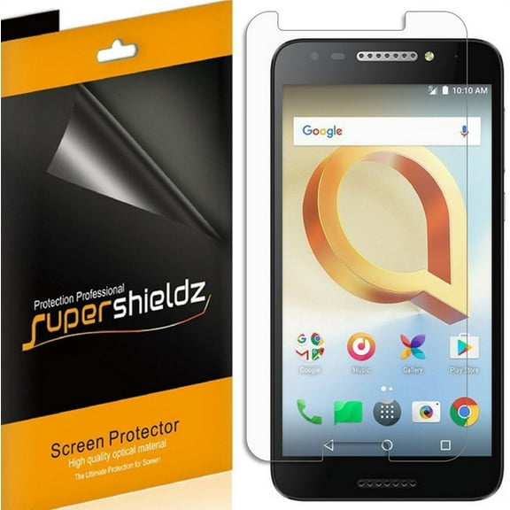 [6-Pack] Supershieldz for Alcatel "A30 Plus" Screen Protector, Anti-Bubble High Definition (HD) Clear Shield