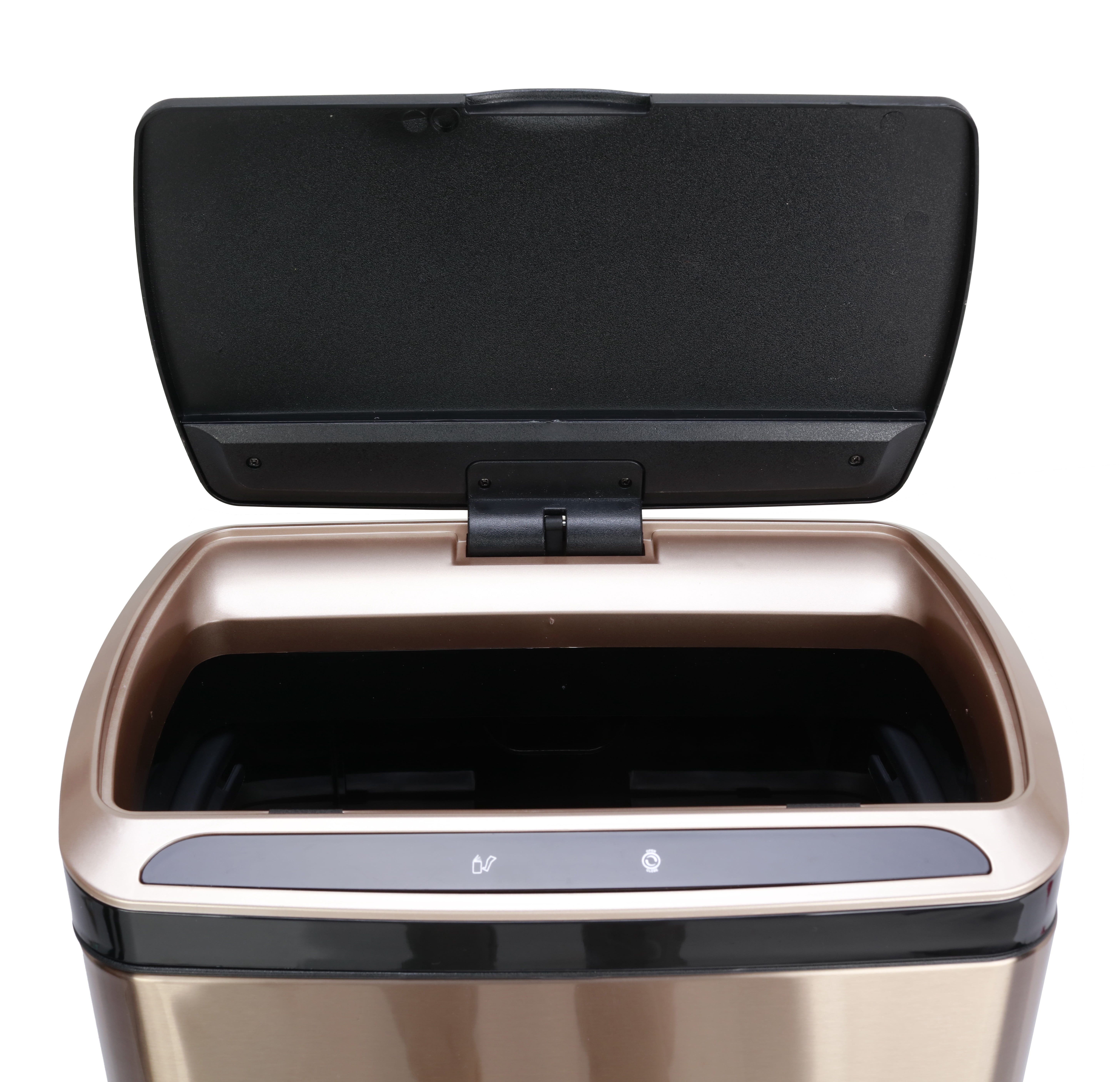 Eco Tech 13 Gal Stainless Steel Motion Sensor Kitchen Trash Can, Rose Gold