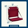 thumbnail image 3 of GCI Outdoor BleacherBack Stadium Seat With Cushioned Back Support for Bleachers, Red, 3 of 7