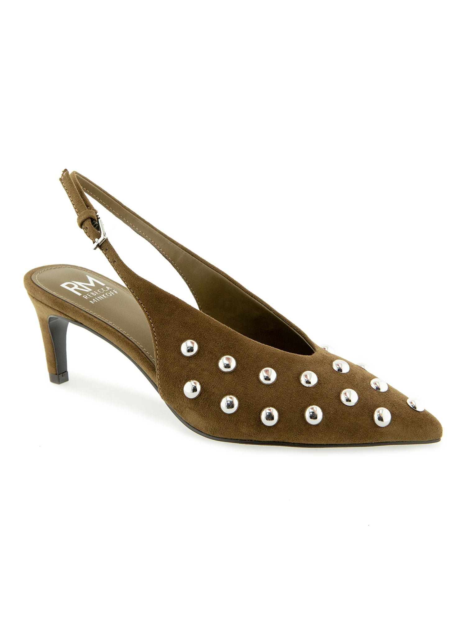 RM by Rebecca Minkoff Women's Leena Studded Pointed Toe Slingback Heel