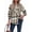 Green, variant on Women'S Plaid Shirts Long Sleeves Button Down Peplum Babydoll Jacket Oversized Casual Pocket Blouses Tops Green XL