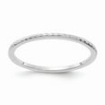 thumbnail image 1 of 10K White Gold 1.2mm Twisted Wire Pattern Stackable Band - Size 7.5, 1 of 3