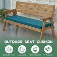 thumbnail image 5 of GKXLH Waterproof Outdoor Bench Cushion 48"x18"x3", 28D High Density Foam Garden Bench Pad with Removable Cover & 2 Pillow Covers for Patio Porch Swing (Peacock Blue), 5 of 8