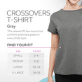 thumbnail image 2 of FITKICKS Crossovers Active Lifestyle T-Shirt Cross-Back Workout Top, Gray Small (Women's), 2 of 8