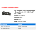 thumbnail image 2 of Left Driver Side Valve Cover and Gasket - Compatible with 2011 - 2016 Ford F-150 3.5L V6 2012 2013 2014 2015, 2 of 2
