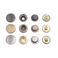 thumbnail image 1 of 100PCS Solid Copper Metal Buttons - 503 Four-Prong Snap Fasteners Concealed Face Buttons, 1 of 5