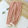 thumbnail image 2 of Annhoo Pajama Pant for Pregnant Women Belly Support Warm Fleece Lounge Trousers Soft Velet Elastic Waist Sleepwear Pants, 2 of 8