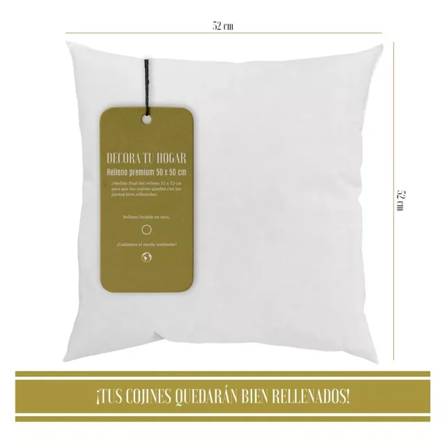 Relleno Premium Para Cojín Decorativo 50x50 Cm Marca Goût Goût Goût Home RELL50X50