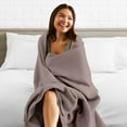 thumbnail image 5 of Bare Home Polar Fleece Cozy Bed Blanket - Hypoallergenic Premium Poly-Fiber Yarns, Thermal, Lightweight Blanket (Twin/Twin XL, Taupe), 5 of 9