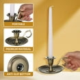 thumbnail image 6 of FENGGUIQU Vintage Style Metal Taper Candle Holder with Handle, Elegant Retro Candlestick for Tabletop Decor, 6 of 8