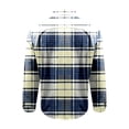 thumbnail image 5 of lcziwo Back to College Sale Men's Plaid Shirt Long Sleeve Button Down Shirts Casual Muscle Fit Lapel Blouse Outdoor Work Tops Vacation Outfits, 5 of 6