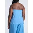 thumbnail image 2 of ELOQUII Women's Plus Size Linen Blend Column Tube Top, 2 of 3