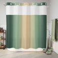 thumbnail image 6 of No Hook Shower Curtain, Green Ombre Shower Curtains for Bathroom with See Through Top Window, Modern Yellow Gradient Farmhouse Art Waterproof & Washable Bath Curtain 66"x72", 6 of 9