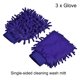 thumbnail image 3 of Guantes de limpieza reutilizables sin rayones Uxcell, mitones de microfibra chenille, paquete de 3, azul oscuro, 3 of 5