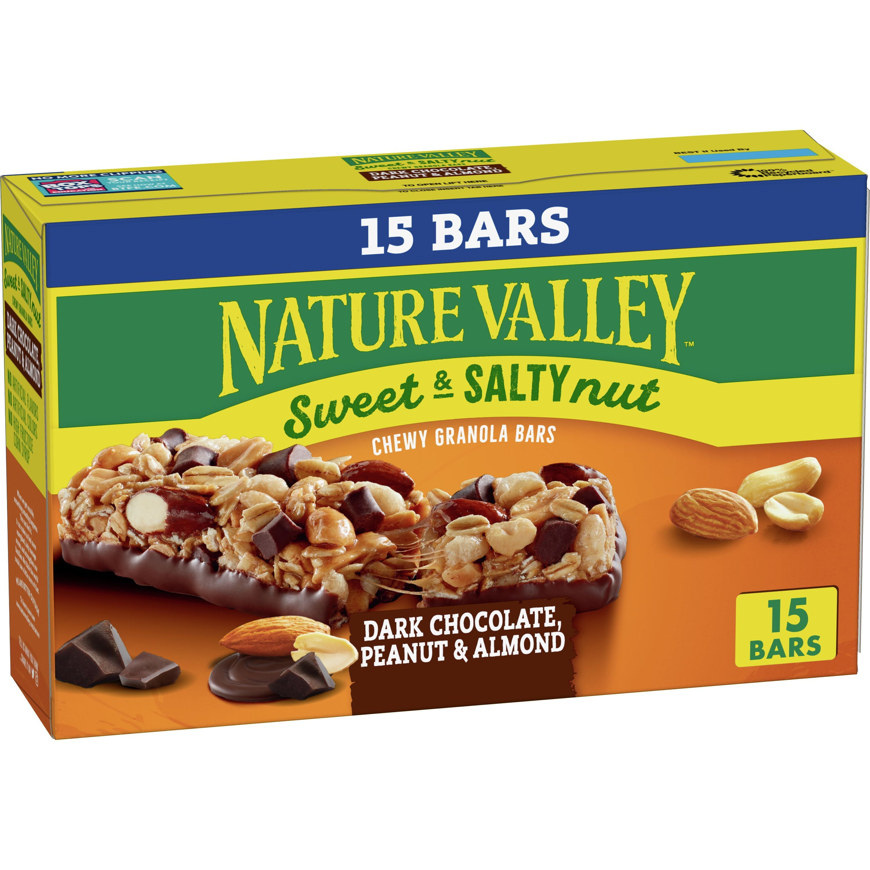 Nature Valley Sweet and Salty Nut Bars, Dark Chocolate Peanut Almond, 15 ct