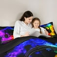 thumbnail image 5 of Homewish 3-Piece Gamer Headphones Keyboard Video Game Abstract Graffiti Splash Queen Comforter Set, Luxury Bedroom Decor, 5 of 8