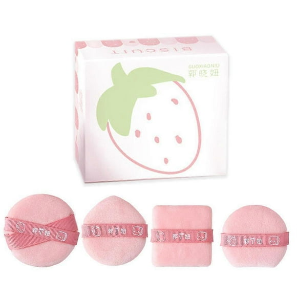 Strawberry Velvet Triangle Powder Puff Face Blender Make Sponge Soft Compact