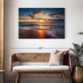 thumbnail image 3 of Elephant Stock Summer Ocean Sunrise Wall Art - Horizontal Canvas Wall Art - Living Room Wall Decor - Nature Canvas - Blue And Gray Decor - 45" x 30", 3 of 8