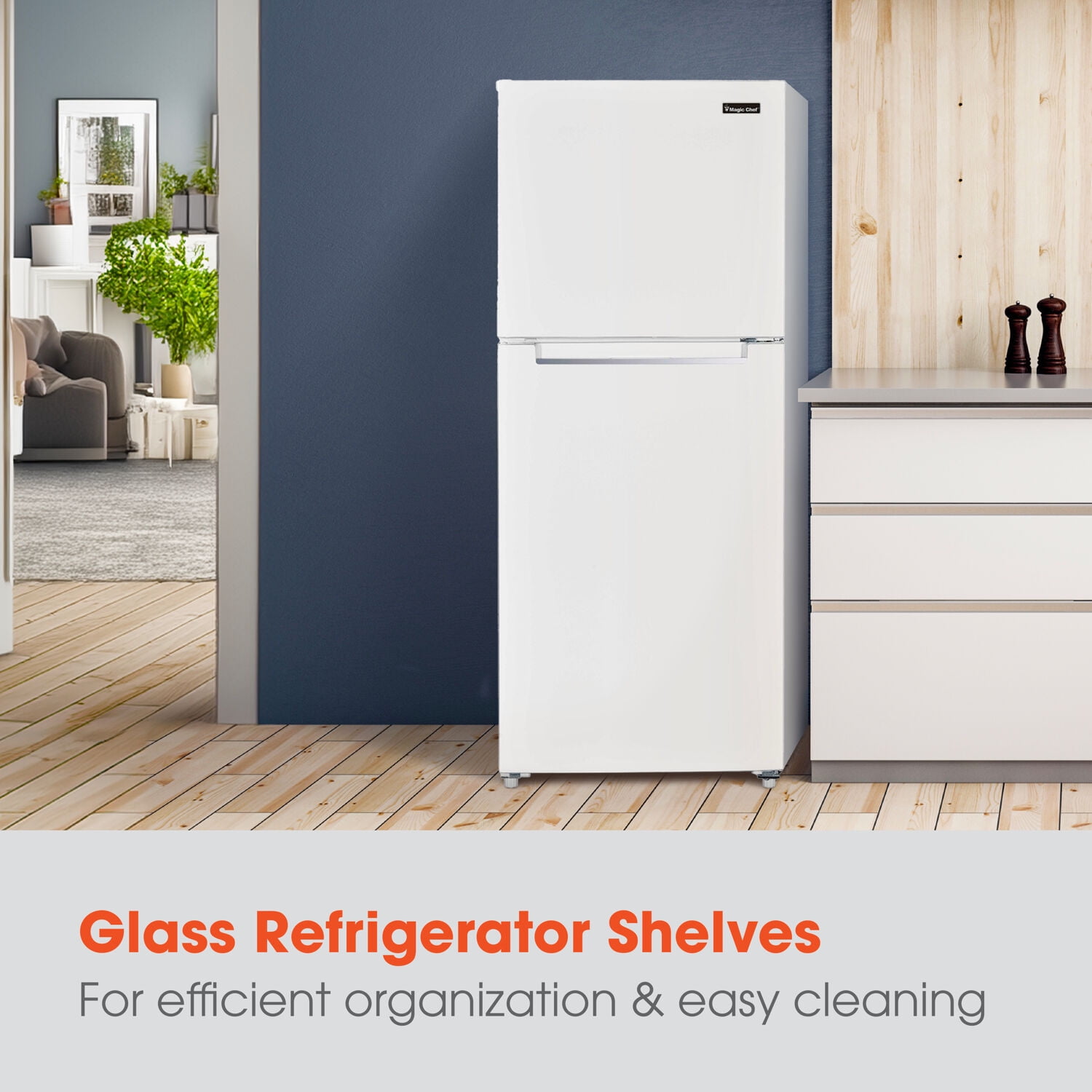 Magic Chef 10.1-cu. ft. Refrigerator with Top Freezer in White