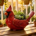 thumbnail image 5 of Cardinal Bird Succulent Planter – Red Resin Cardinal Outdoor Decor Planter – Decorative Animal Flower Pot for Garden, Patio, Balcony – Gift for Bird Lovers (3PCS), 5 of 6