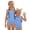 #A02-Blue, variant on Abcomgle Kids Bathing Suits Girls Stretchy One Piece Swimsuit for Girls Cute Polka Dot Ruffled Girls Bathing Suit