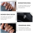 thumbnail image 4 of 1 Pce Bague Ongle en Strass Ajustable Bague Articulée Mode Bijou Doigt, 4 of 9